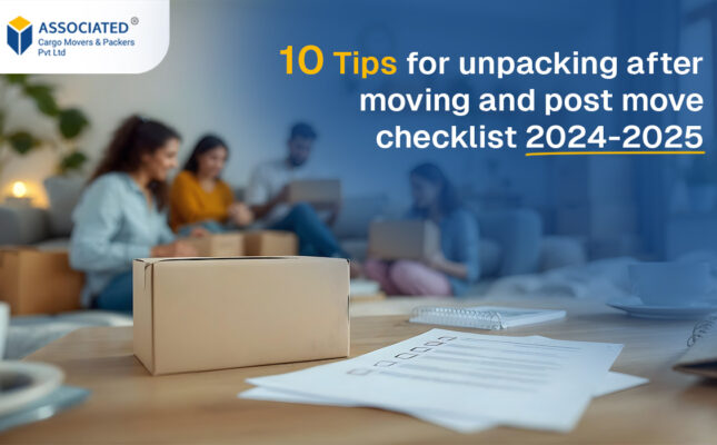 10 Tips for unpacking after moving and post move checklist 2024-2025